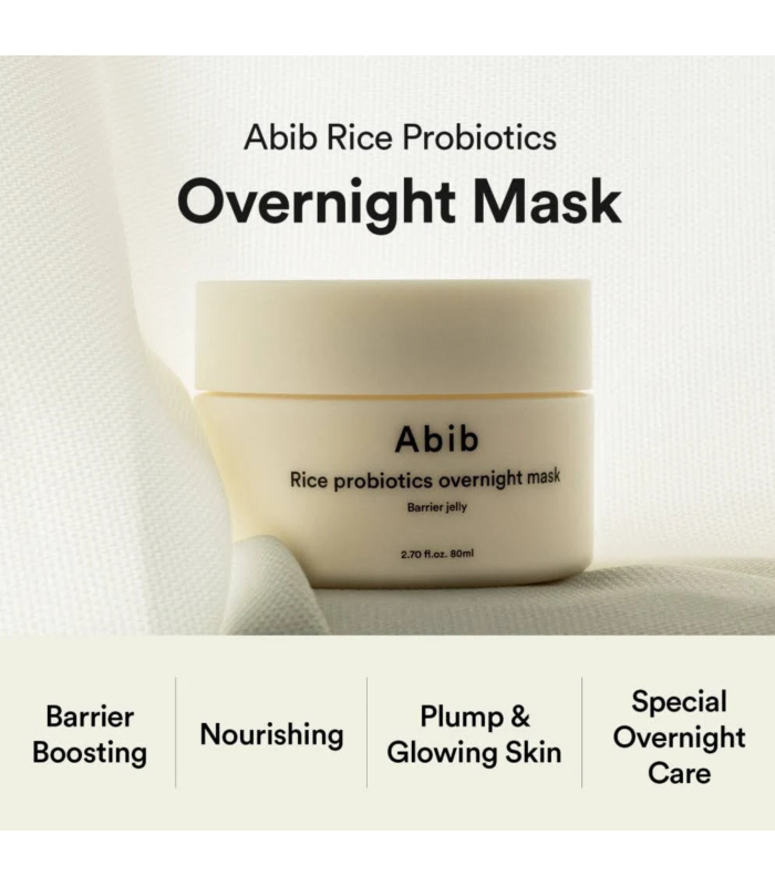 Abib - Rice Probiotics Overnight Mask Barrier Jelly - Maschera Viso