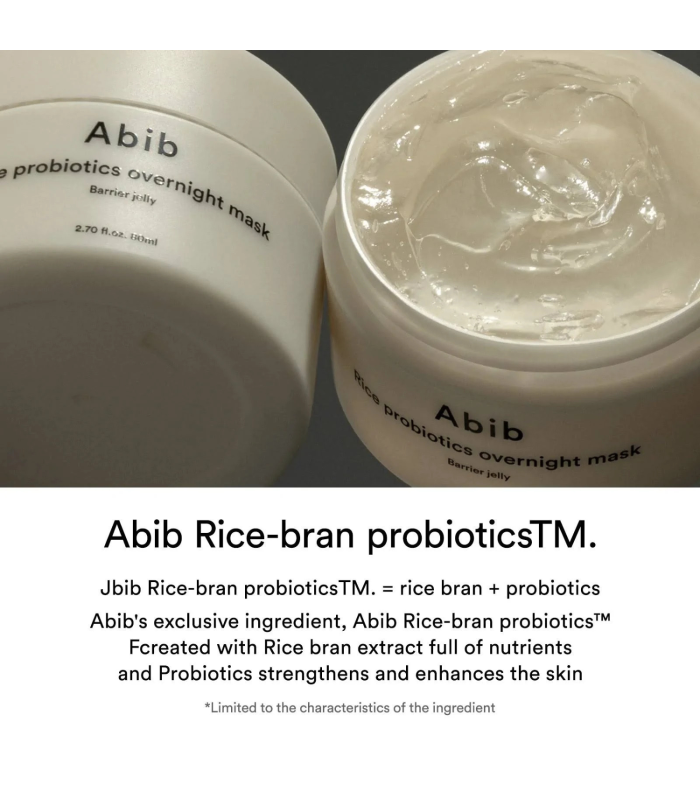Abib - Rice Probiotics Overnight Mask Barrier Jelly - Maschera Viso