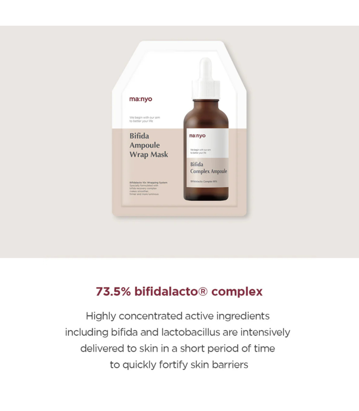 Ma:nyo - Factory Bifida Ampoule Wrap Hydrogel Mask - Maschera Viso