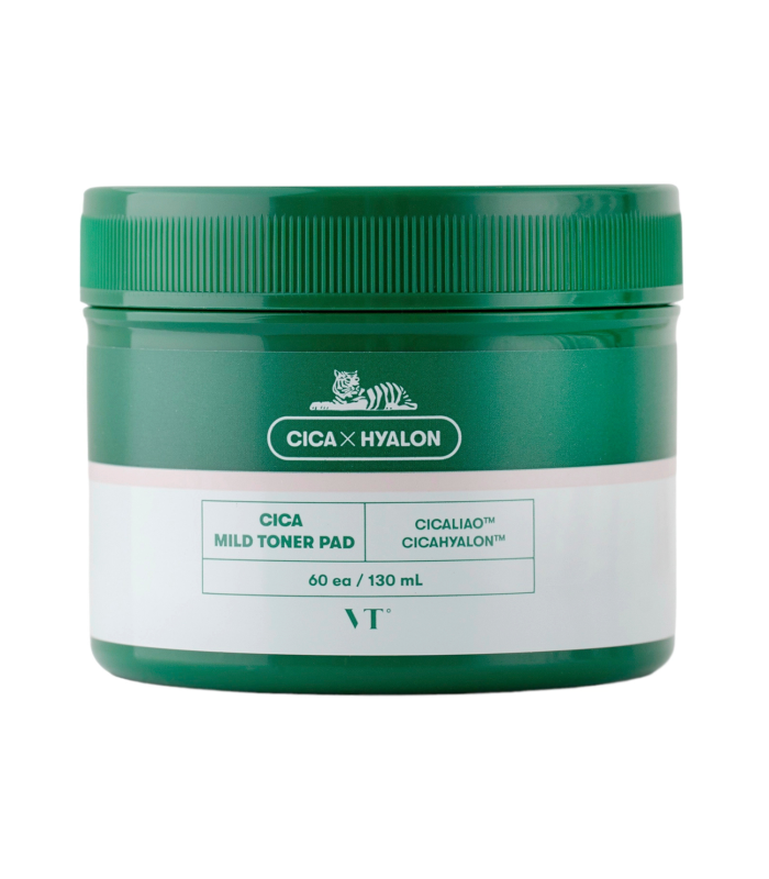 VT Cosmetics - CICA Mild Toner Pad - Exfoliating Face Pads with Centella and Salicylic Acid - Dischetti Esfolianti