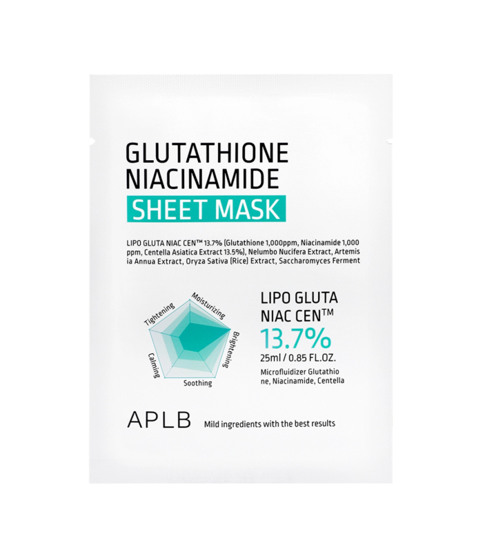 APLB - Glutathione Niacinamide Sheet Mask - Brightening - Maschera Viso