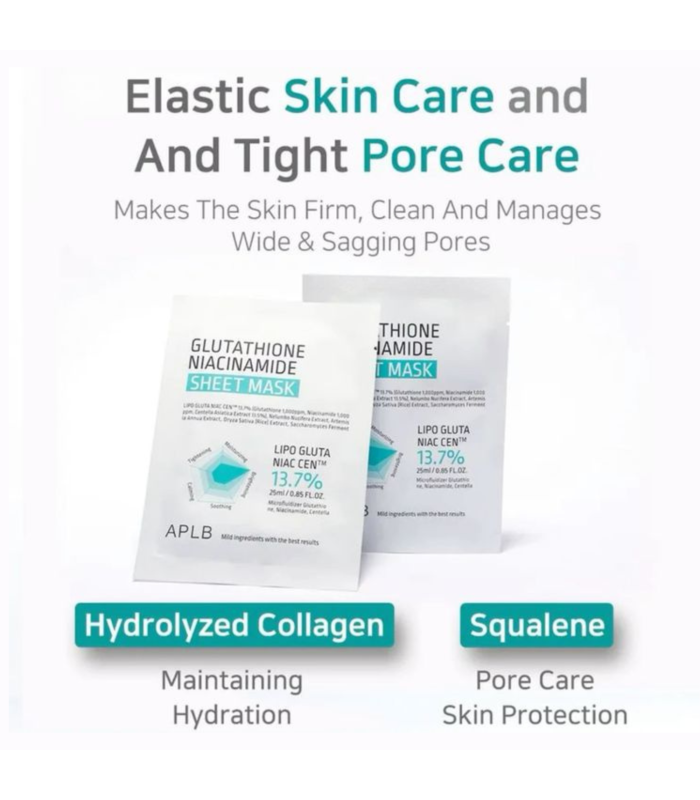 APLB - Glutathione Niacinamide Sheet Mask - Brightening - Maschera Viso