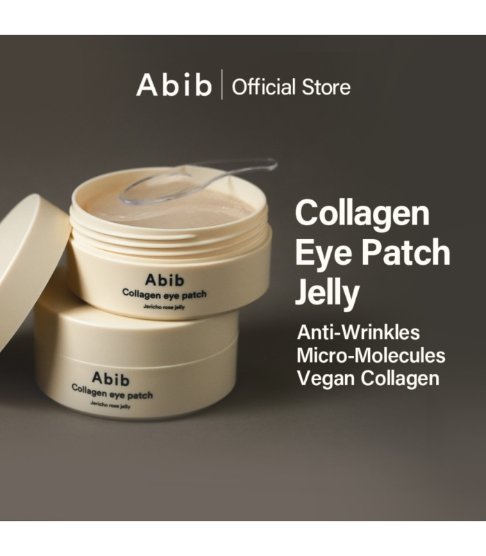 Abib - Collagen Eye Patch Jericho Rose Jelly - Patch occhi in hydrogel idratanti e rivitalizzanti al collagene