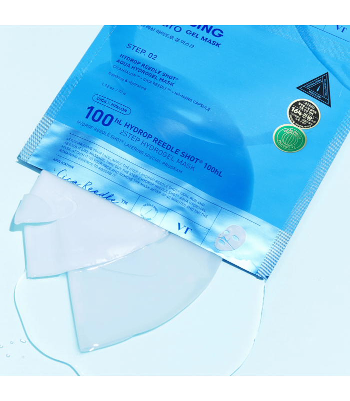VT Cosmetics - Hydrop Reedle Shot 100hL 2-Step Mask - Hydrating Hydrogel Face Mask - Maschera Viso