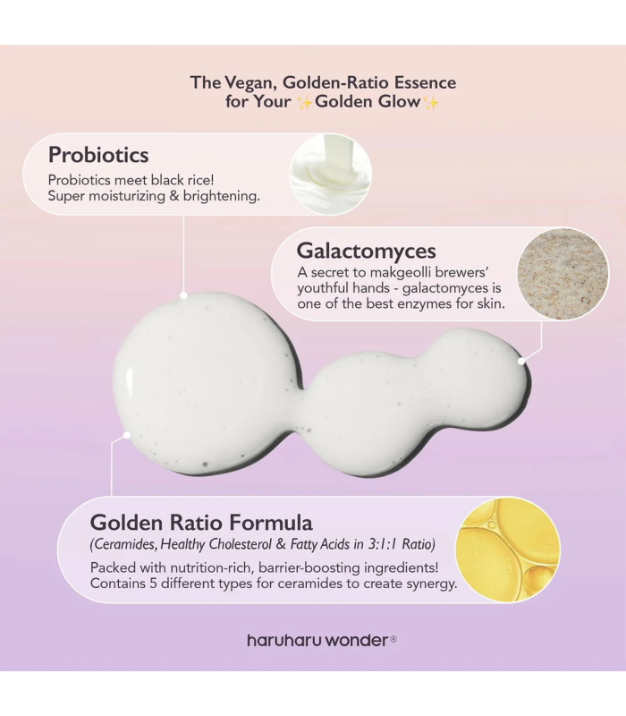 Haruharu Wonder - Black Rice Probiotics Barrier Essence - Essenza idratante e rinforzante