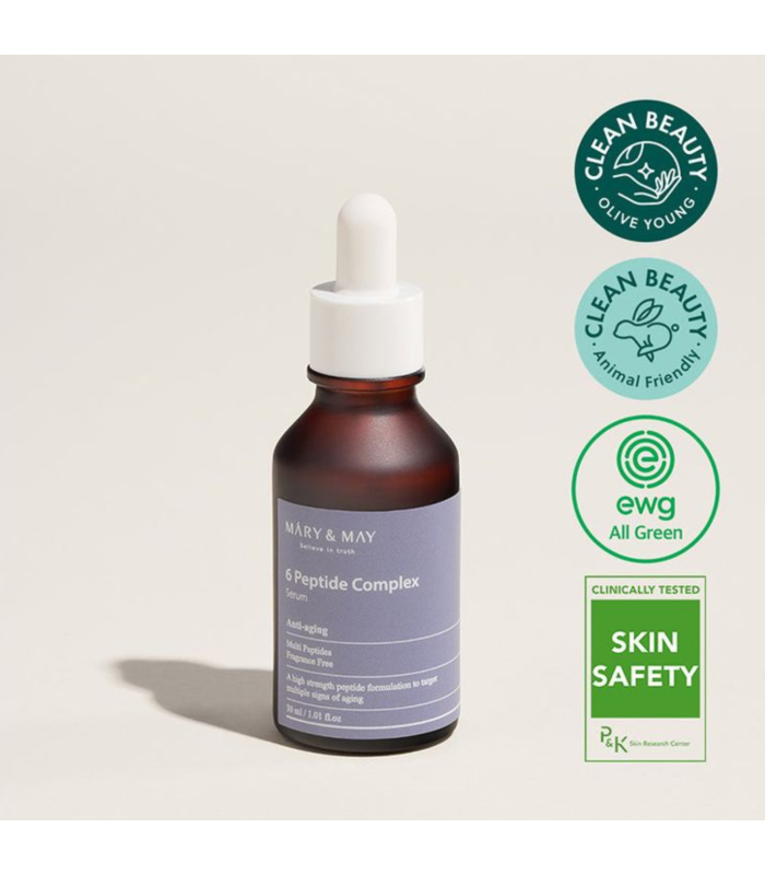 Mary&May - 6 Peptide Complex Serum - Siero viso anti-età ai Peptidi