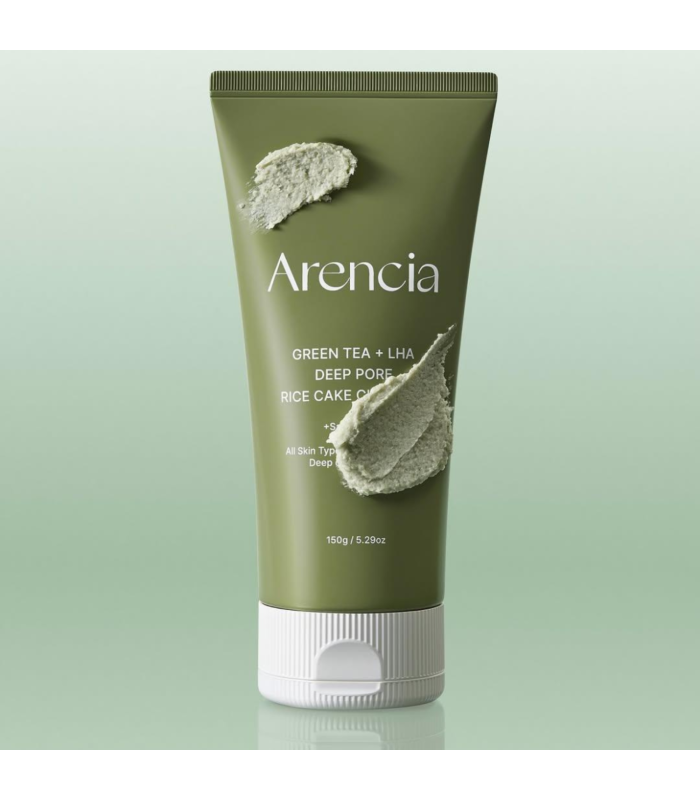 Arencia - Green Tea + LHA Deep Pore Rice Cake Cleanser - Detergente viso al tè verde purificante ed esfoliante