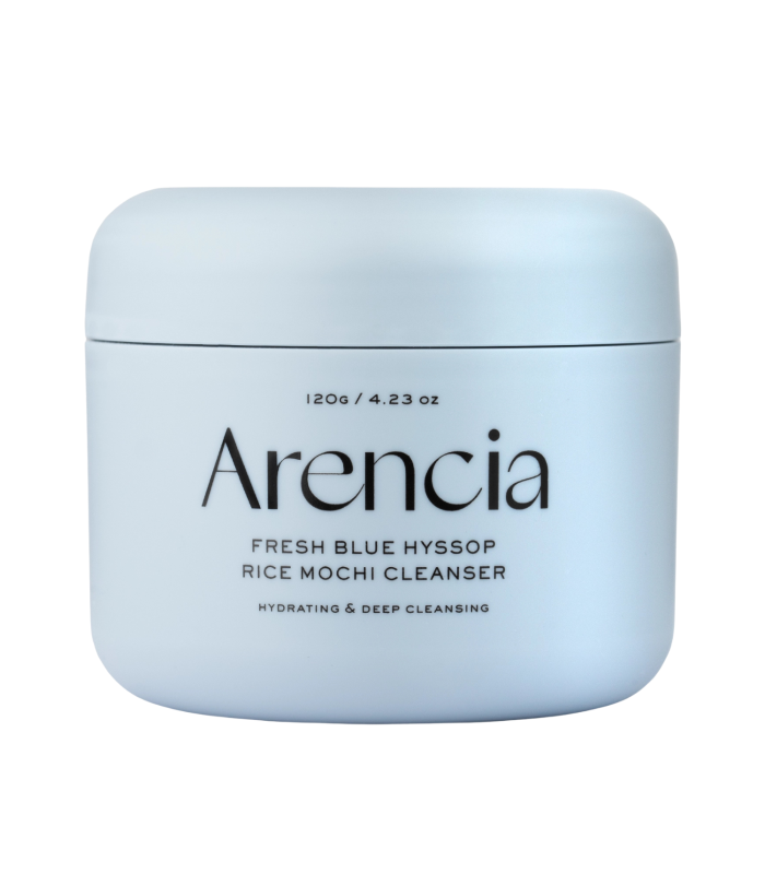 Arencia - Fresh Blue Hyssop Rice Mochi Cleanser-  Detergente viso 3-in-1 al riso e issopo per pelle mista