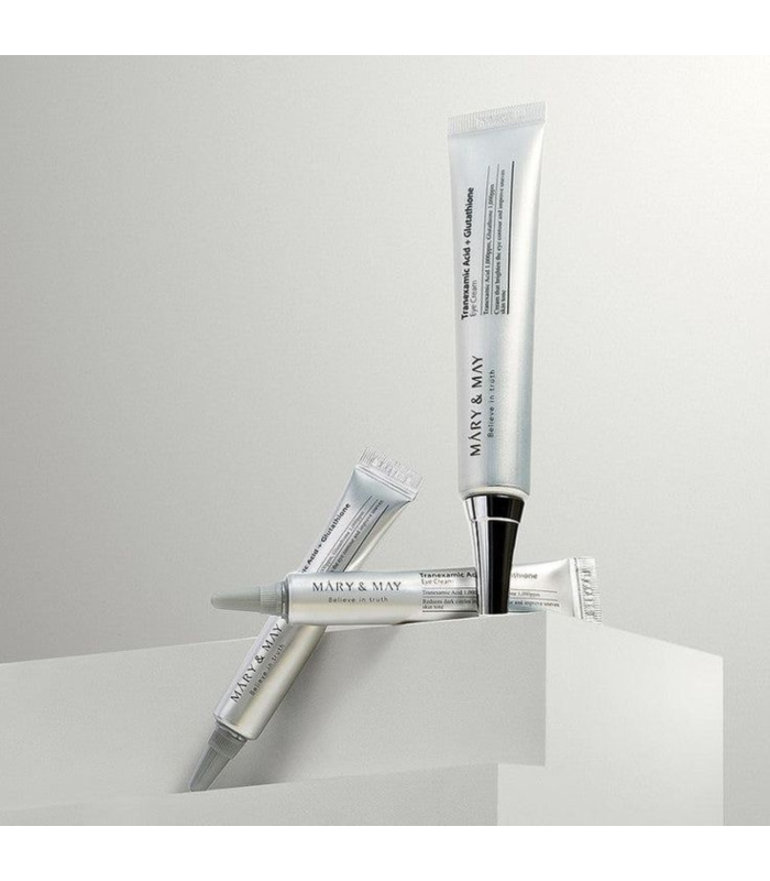 Mary&May - Tranexamic Acid + Glutathion Eye Cream - Crema contorno occhi illuminante