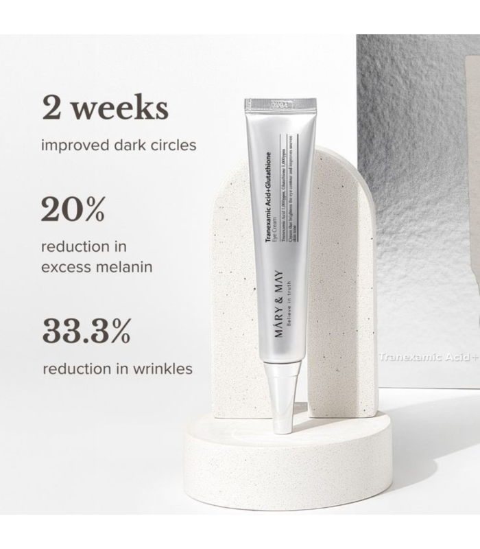 Mary&May - Tranexamic Acid + Glutathion Eye Cream - Crema contorno occhi illuminante