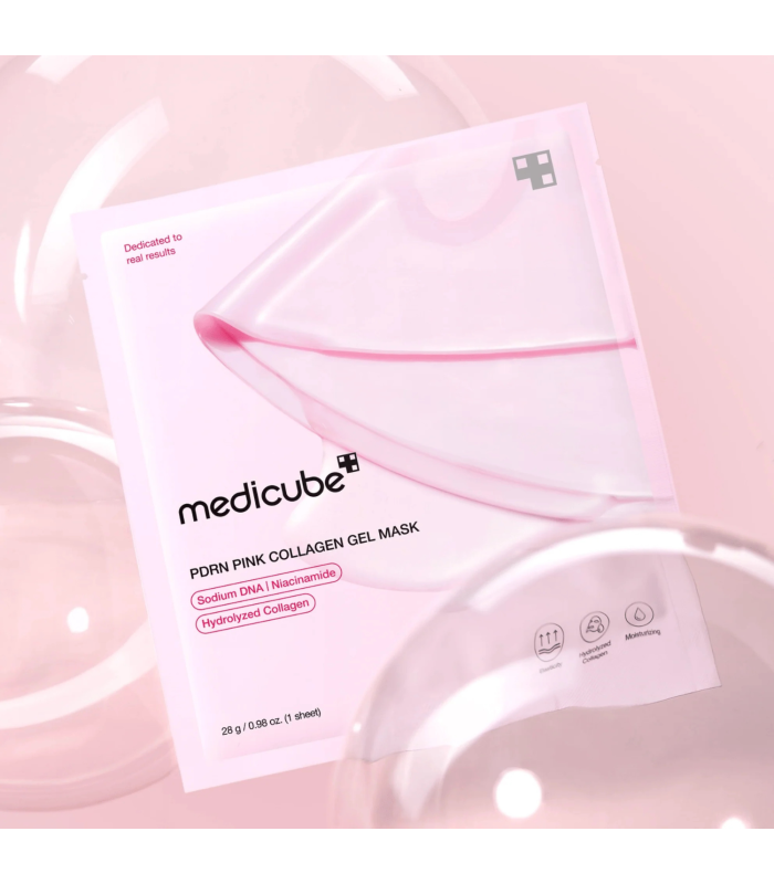Medicube - PDRN Pink Collagen Gel Mask - Maschera viso al collagene e PDRN rassodante e idratante