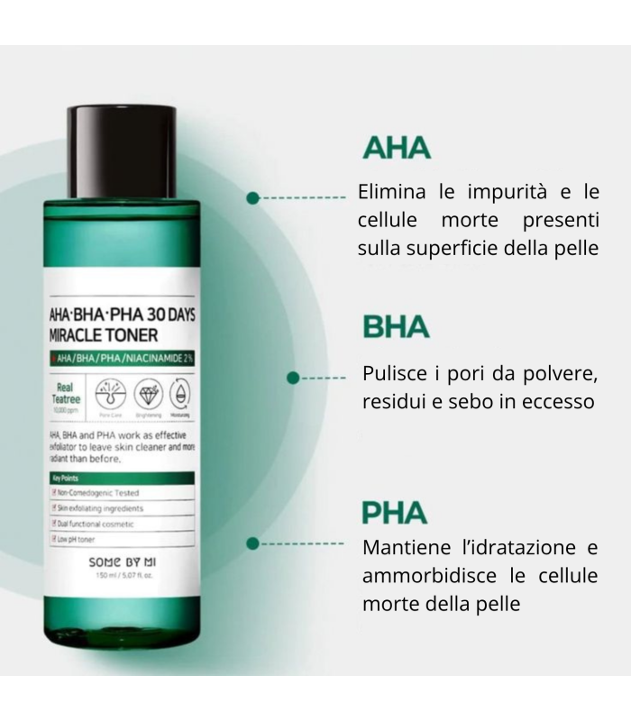 Some By Mi - AHA, BHA, PHA 30 Days Miracle Toner - Tonico viso