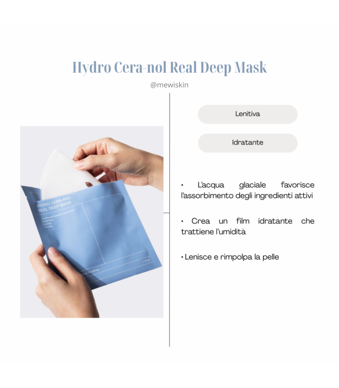 Set 4× Biodance Hydro Cera-nol Real Deep Mask – Maschere idratanti e lenitive con ceramidi | MewiSkin