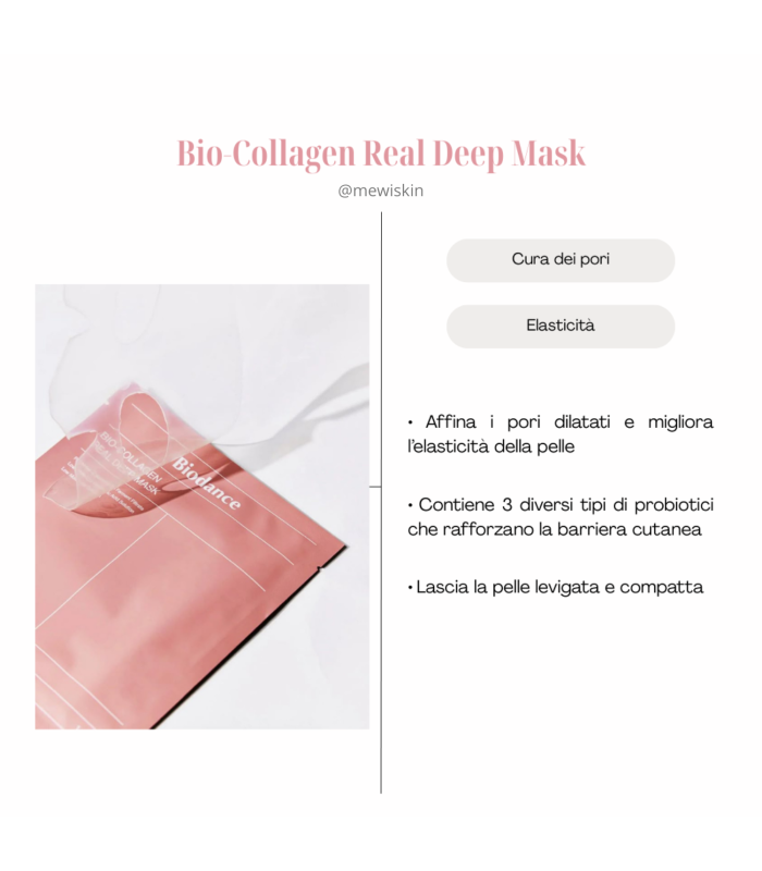 Set 4× Biodance Bio-Collagen Real Deep Mask – Maschera anti-età rassodante e idratante | MewiSkin