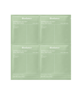 Set 4× Biodance Refreshing Sea Kelp Real Deep Mask – Purificante e Lenitiva | Pori ridotti & idratazione – MewiSkin