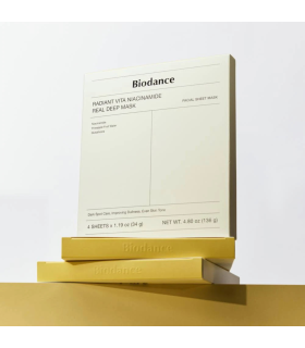 Set 4× Biodance Radiant Vita Niacinamide Real Deep Mask – Illuminante & Uniformante
