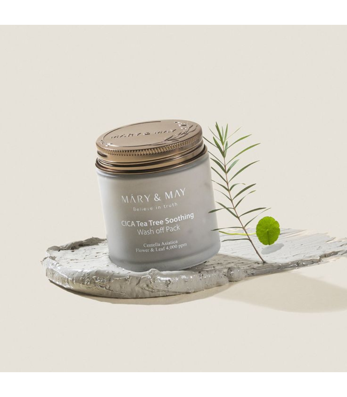 Mary&May - Cica Tea Tree Soothing Wash Off Mask - Maschera viso all'argilla