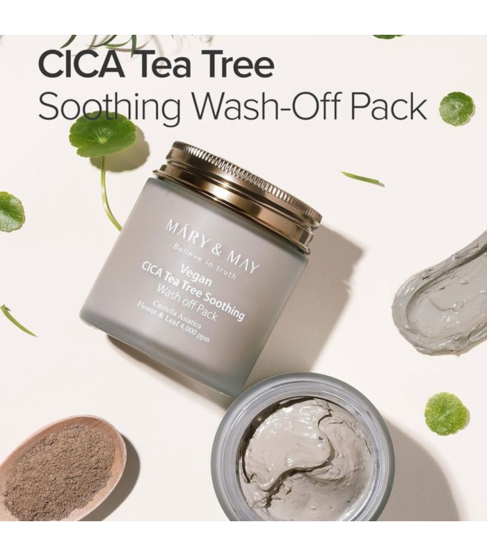 Mary&May - Cica Tea Tree Soothing Wash Off Mask - Maschera viso all'argilla