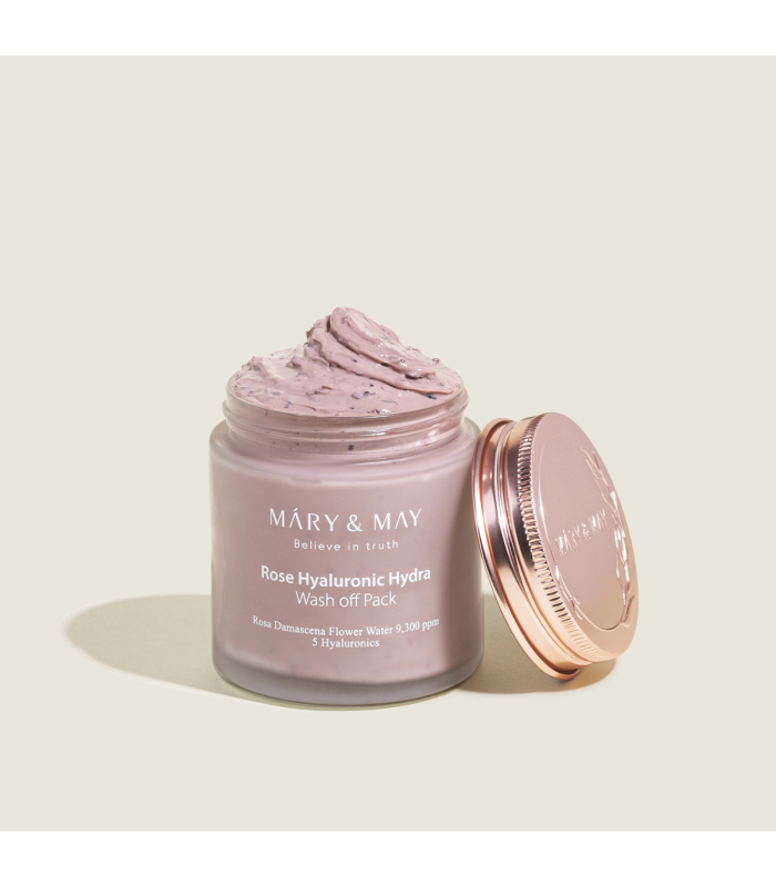 Mary&May - Rose Hyaluronic Hydra Wash Off Mask Pack - Maschera Viso