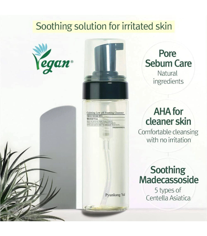 Pyunkang Yul - Calming Low pH Foaming Cleanser - Detergente viso lenitivo per pelle sensibile
