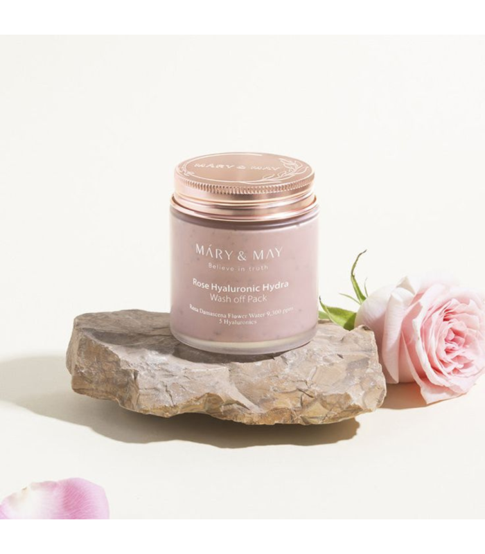 Mary&May - Rose Hyaluronic Hydra Wash Off Mask Pack - Maschera Viso