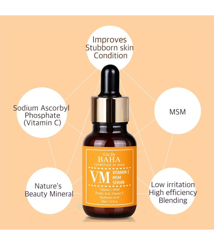 Cos de BAHA - Vitamin C Facial Serum with MSM - Siero con Vitamina C illuminante
