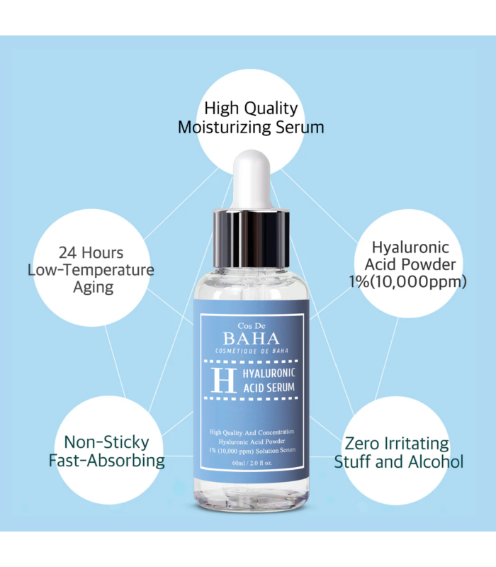 Cos De BAHA - Hyaluronic Acid Serum - Siero viso idratante