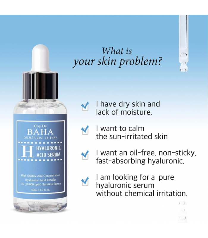 Cos De BAHA - Hyaluronic Acid Serum - Siero viso idratante