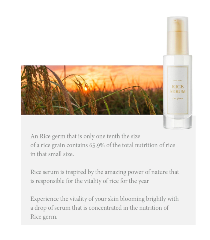 I’m From Rice Serum – Siero Illuminante al Riso & Niacinamide | MewiSkin