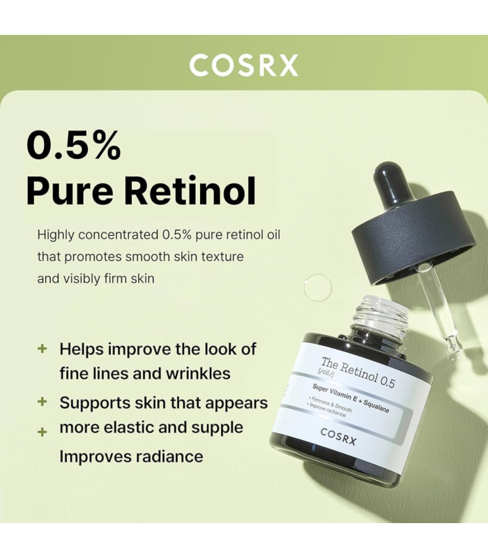 COSRX The Retinol 0.5 Oil – Olio Viso Anti-Età al Retinolo | MewiSkin