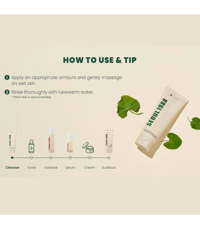 KSECRET - SEOUL 1988 Cleansing Foam: Pine Cica 1% + Probiotics - Detergente viso