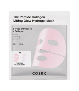 COSRX - Peptide Collagen Glow Hydrogel Mask - Maschera viso al collagene illuminante