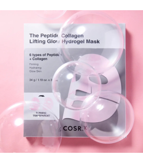 COSRX - Peptide Collagen Glow Hydrogel Mask - Maschera viso al collagene illuminante