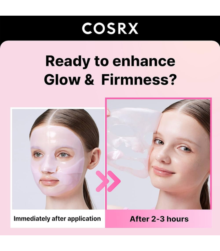 COSRX - Peptide Collagen Glow Hydrogel Mask - Maschera viso al collagene illuminante