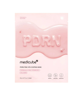 Medicube – PDRN Pink Vita Coating Mask – Maschera viso illuminante e rigenerante