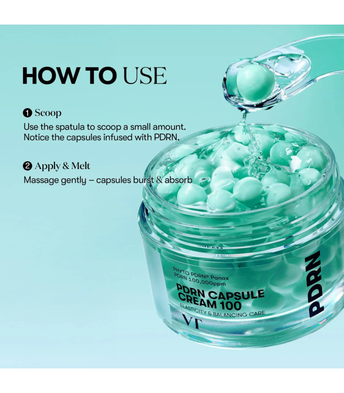 VT Cosmetics – PDRN Capsule Cream 100 – Crema viso idratante e rigenerante
