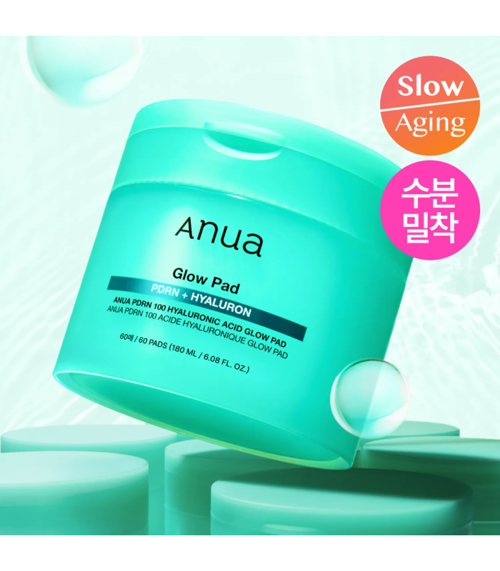 Anua – PDRN 100 Hyaluronic Acid Glow Pad – Dischetti viso illuminanti e idratanti