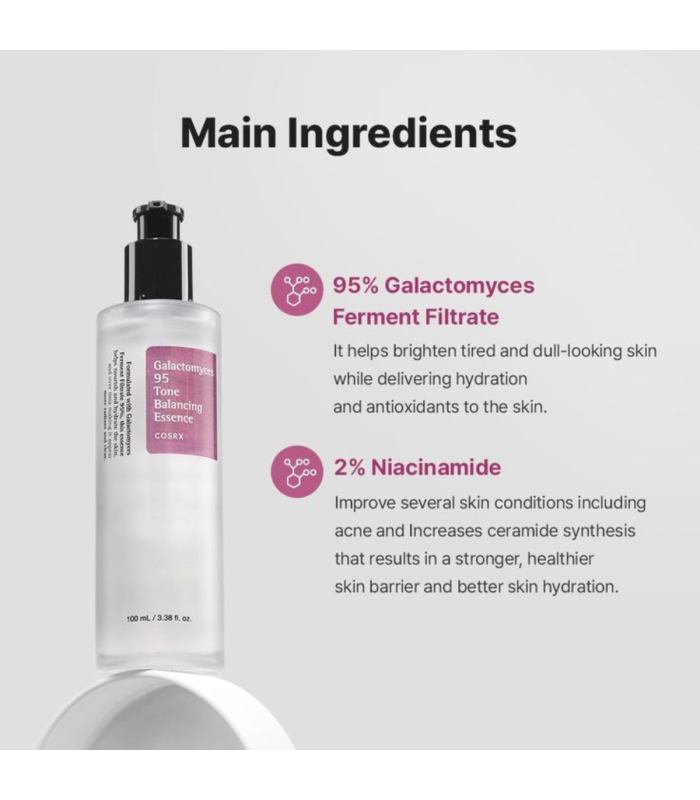 COSRX - Galactomyces 95 Tone Balancing Essence - Tonico Viso