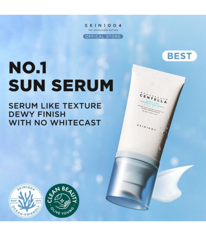 SKIN1004 – Madagascar Centella Hyalu-Cica Water-Fit Sun Serum – Siero solare viso idratante SPF50+