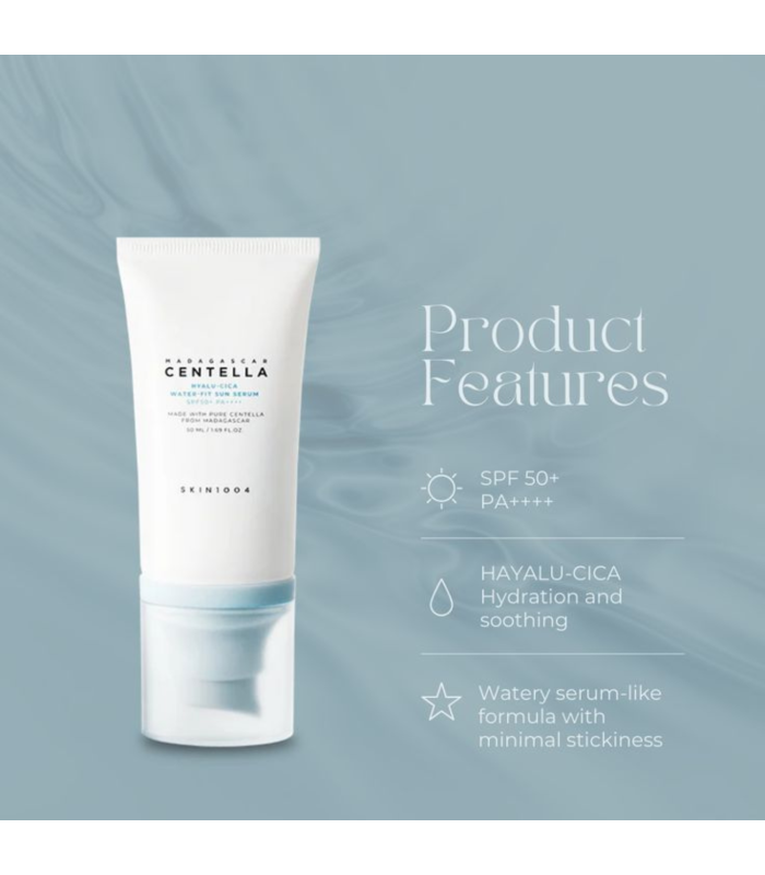 SKIN1004 – Madagascar Centella Hyalu-Cica Water-Fit Sun Serum – Siero solare viso idratante SPF50+