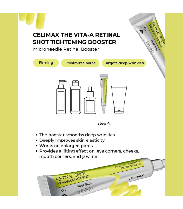 Celimax - The Vita-A Retinol Shot Tightening Booster -  Siero rassodante al retinolo