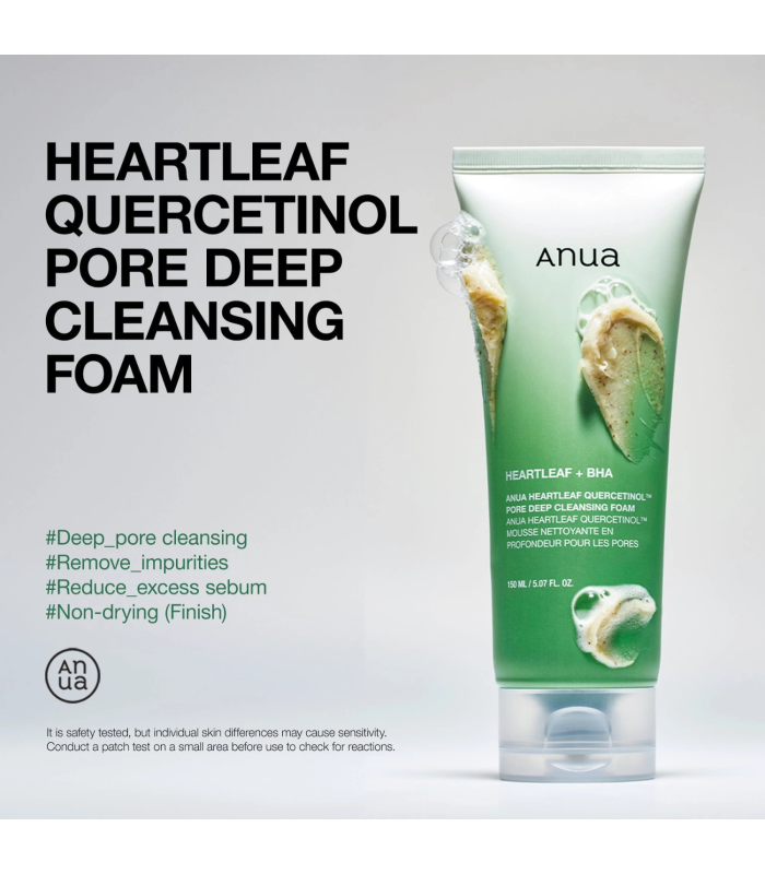 Anua - Heartleaf Quercetinol Pore Deep Cleansing Foam - Detergente Viso