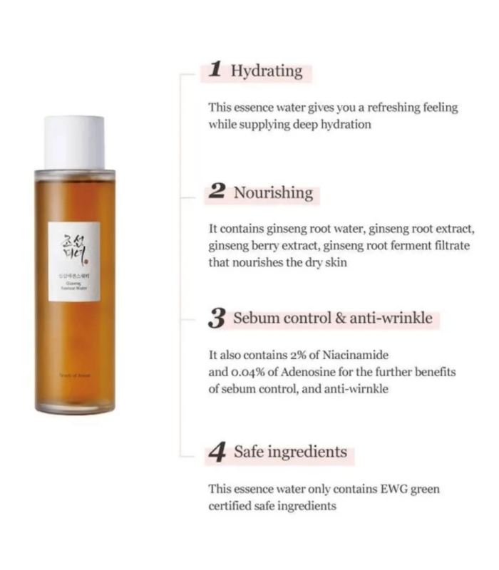 Beauty of Joseon - Ginseng Essence Water - Essenza Viso