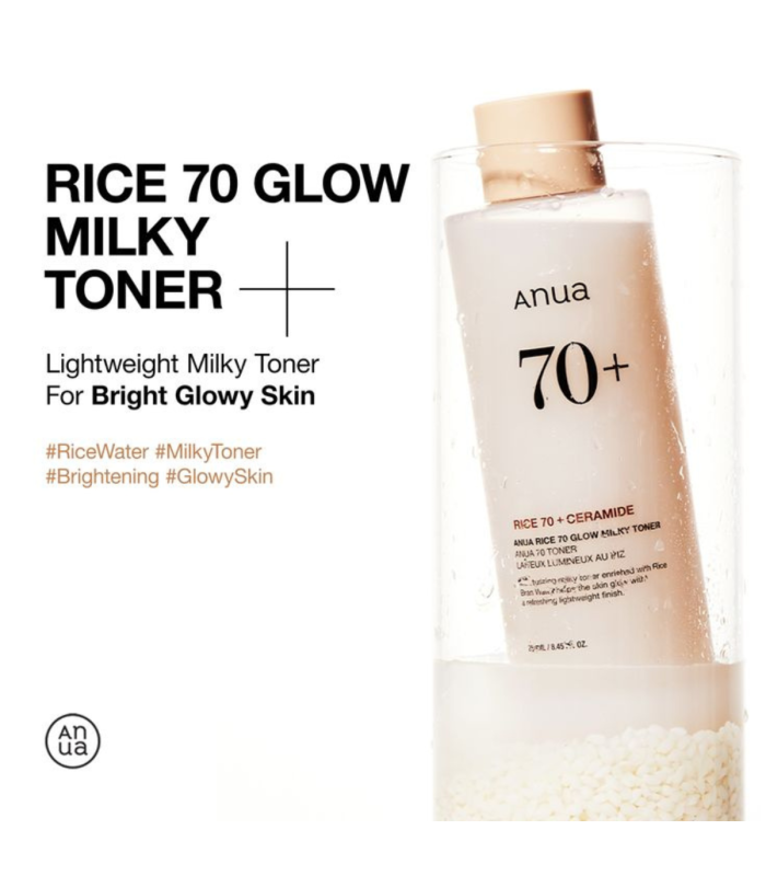 Anua - Rice 70 Glow Milky Toner - Tonico Viso
