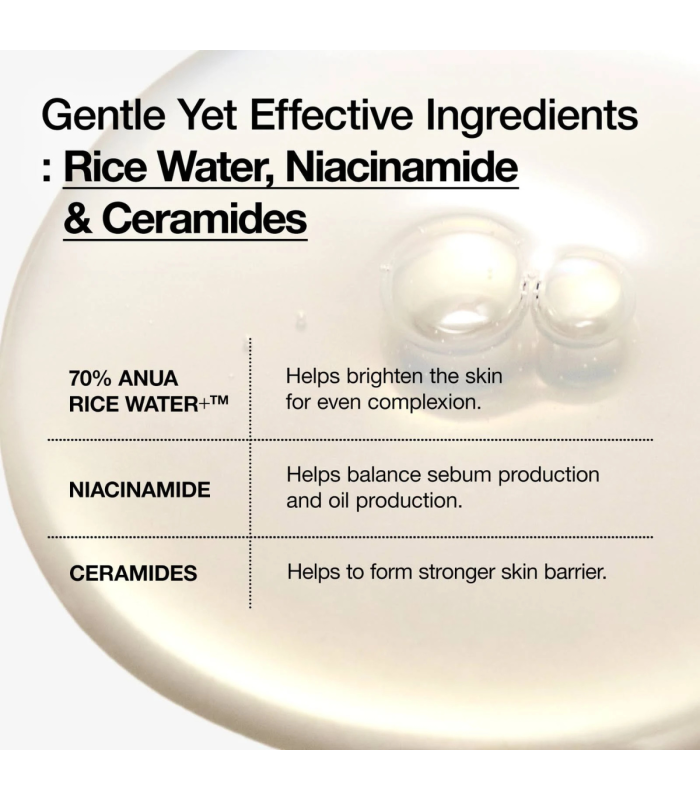 Anua - Rice 70 Glow Milky Toner - Tonico Viso