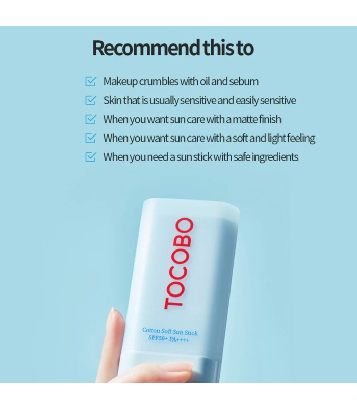 TOCOBO - Cotton Soft Sun Stick SPF50 - Protezione solare