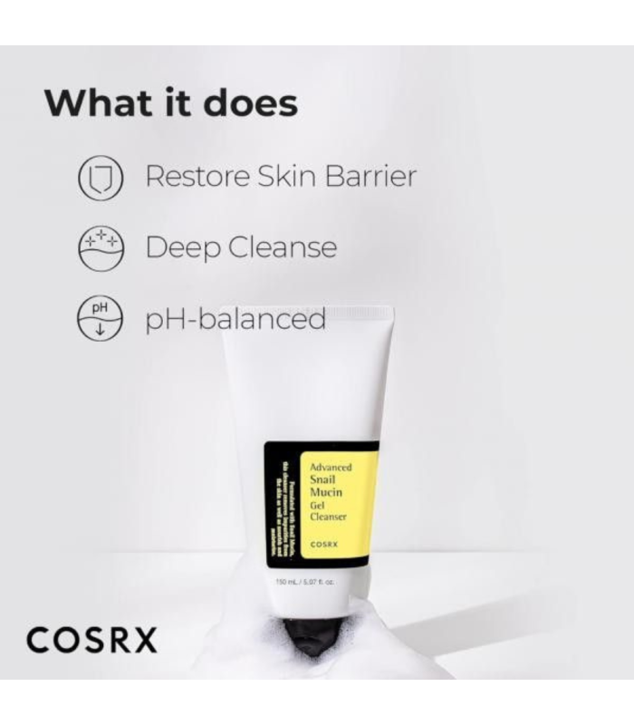 COSRX - Advanced Snail Mucin Power Gel Cleanser - Detergente Viso