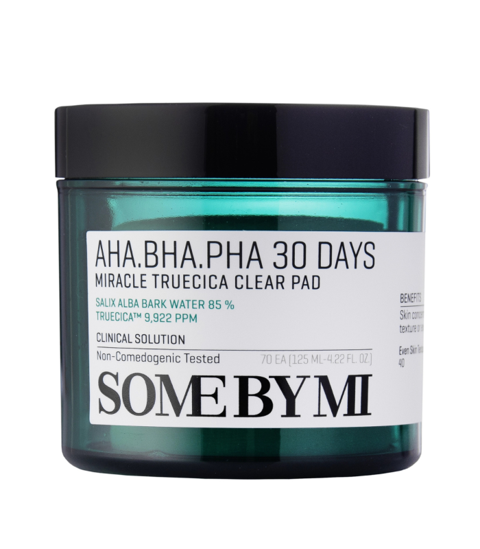 Some By Mi - AHA, BHA, PHA 30 Days Miracle Truecica Clear Pad - Dischetti esfolianti viso anti-imperfezioni
