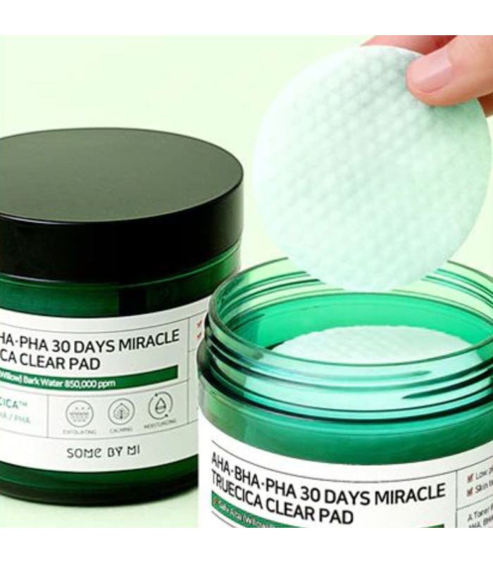 Some By Mi - AHA, BHA, PHA 30 Days Miracle Truecica Clear Pad - Dischetti esfolianti viso anti-imperfezioni