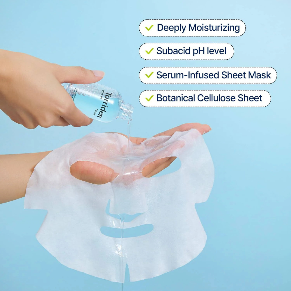 Torriden - Dive-In Low Molecular Hyaluronic Acid Mask - Maschera idratante all'acido ialuronico